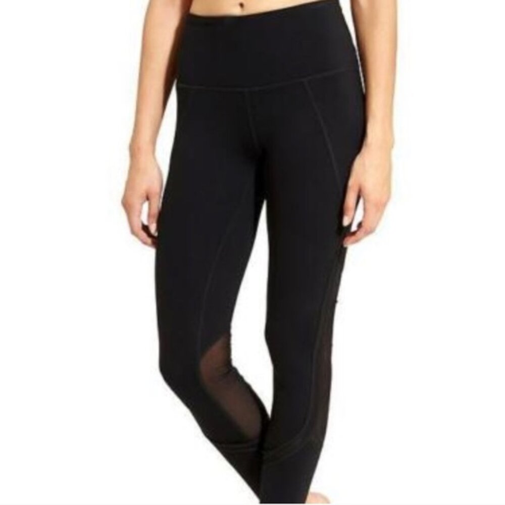 Athleta High Rise Plie Tights Black Leggings I Size Medium